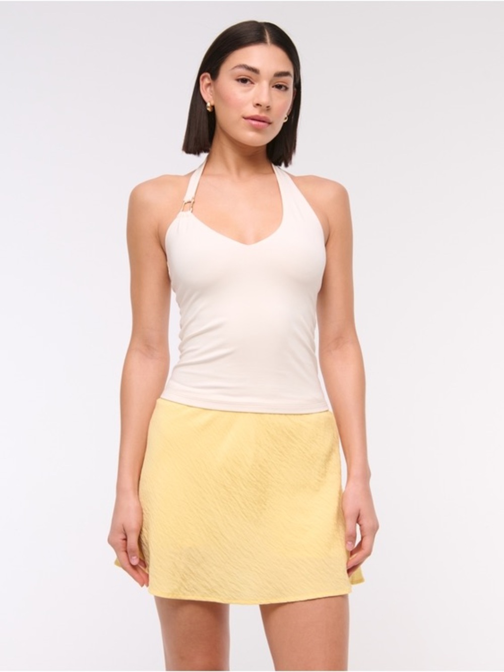 NWT Abercrombie & Fitch Yellow Circle mini Skirt